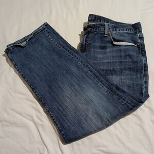 Lucky Brand 361 Vintage Straight Jeans Mens 40X30 Dark Wash Cotton Denim Casual
